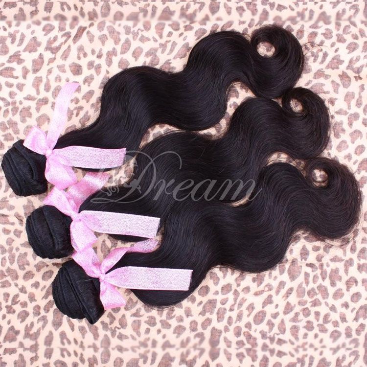 Queen Hair Products Brazilian Virgin Human Hair Weft Body Wave 8&quot;-28&quot; Unprocessed Grade 6a  100g/pc