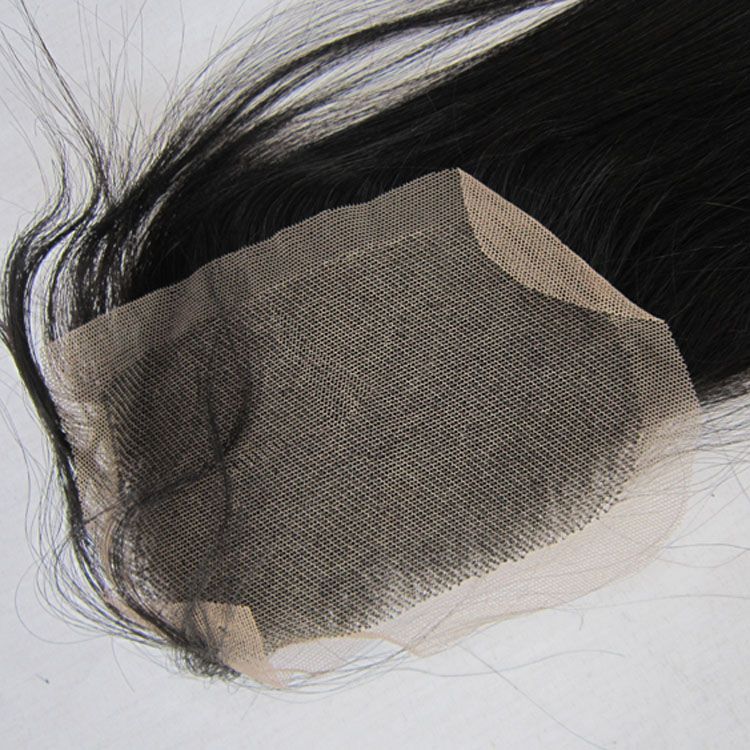 Brazilian Virgin Human Hair (4*4 ) Top Lace Closure Straight Free Part Swiss Lace Or France Lace