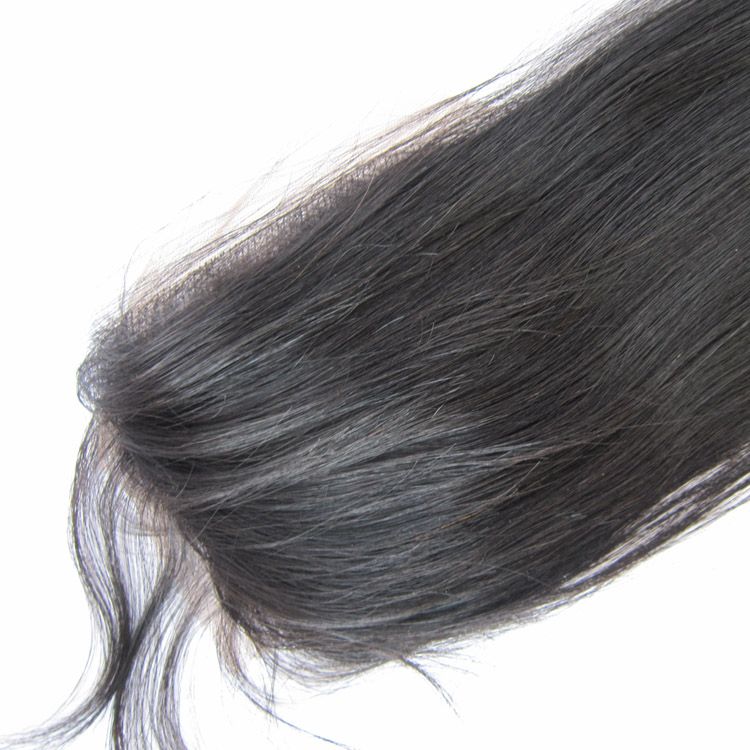 Brazilian Virgin Human Hair (4*4 ) Top Lace Closure Straight Free Part Swiss Lace Or France Lace