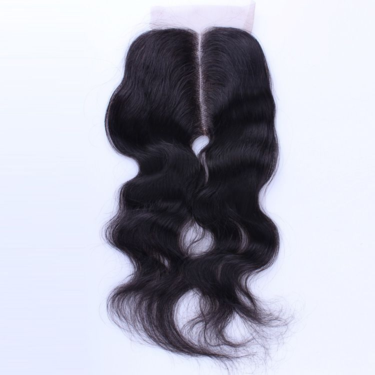 Brazilian Virgin Human Hair (4*4 ) Top Lace Closure Body Wave Medium Part Swiss Lace Or France Lace