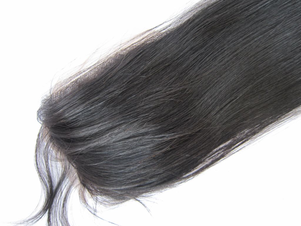 Brazilian Virgin Human Hair (4*4 ) Top Lace Closure Straight Free Part Swiss Lace Or France Lace