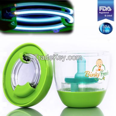 FDA Listed Medical Device | BinkyFresh UV Light Pacifier- Baby Bottle-Sippy Cup-Teething Ring Sanitizer Sterilizer