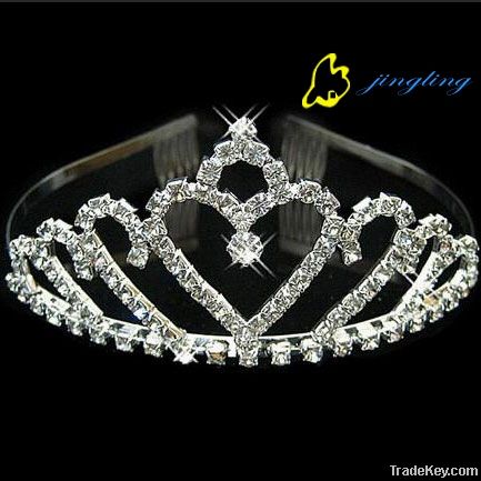 Fashion heart rhinestone wedding tiaras