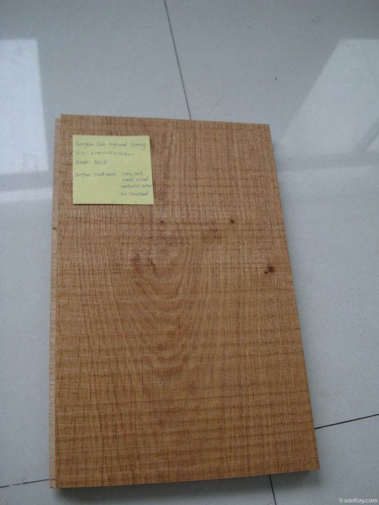 Saw cut natural oil engineered wood flooring