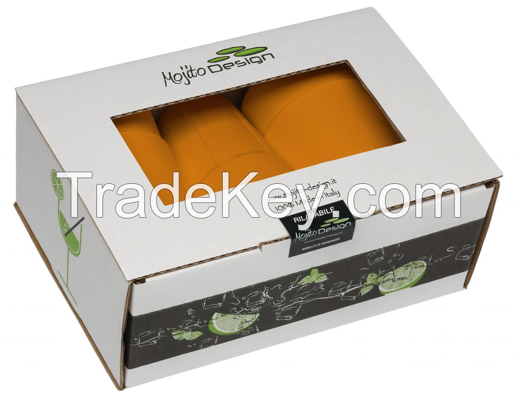 Mojito Design 35Cl cocktail Glass 6 pieces box 100% Made in Italy