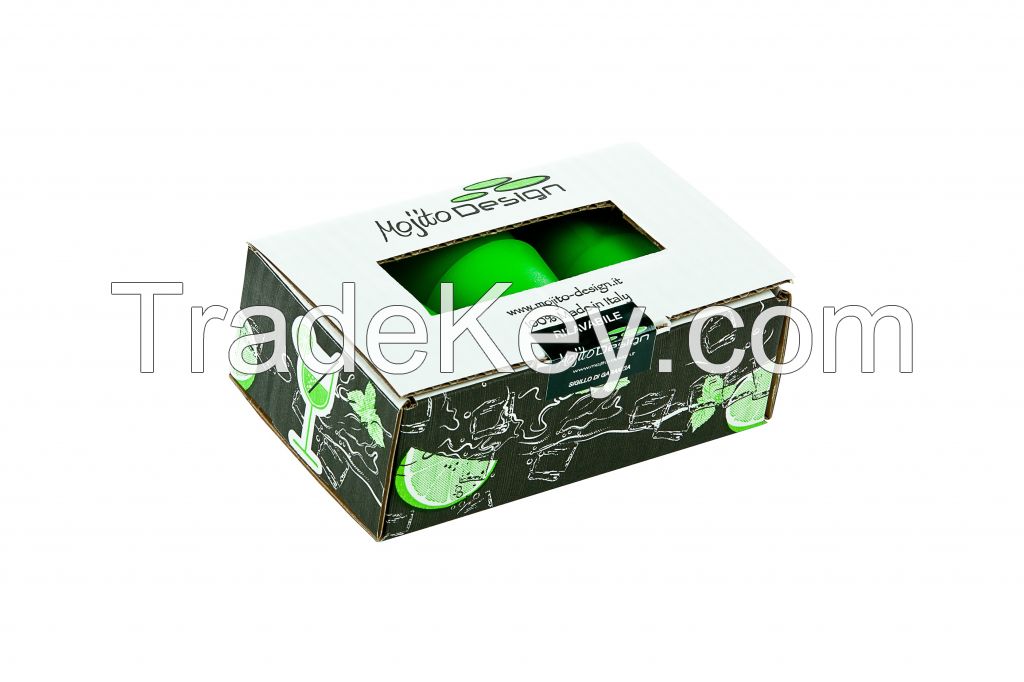 Mojito Design shot glass 6 pieces box 100% Made in Italy