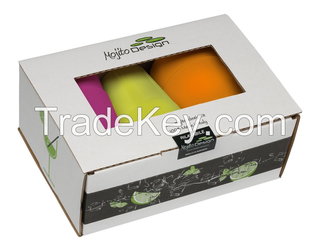 Mojito Design 35Cl cocktail Glass 6 pieces box 100% Made in Italy