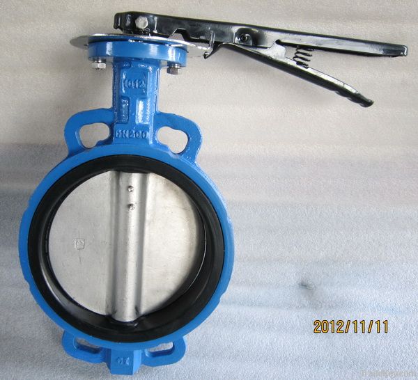 Cast iron wafer type butterfly valve