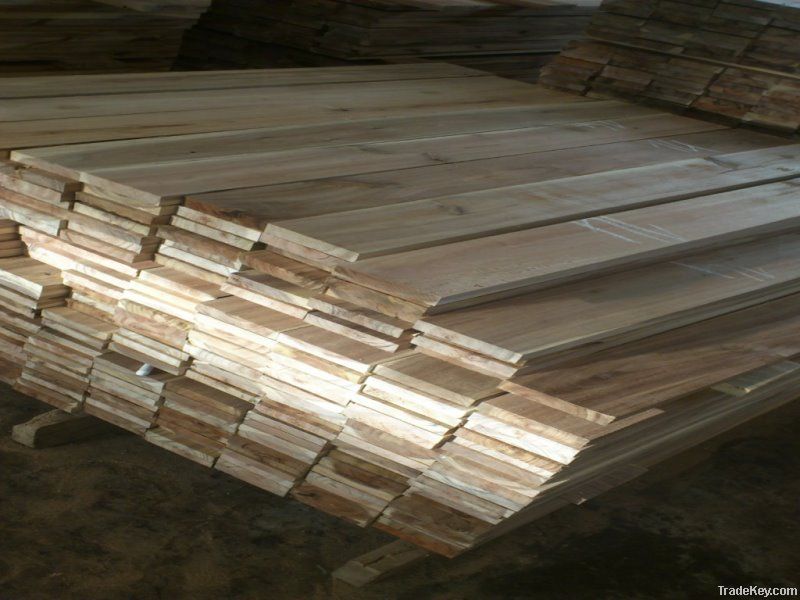 Wood flooring and flooring board
