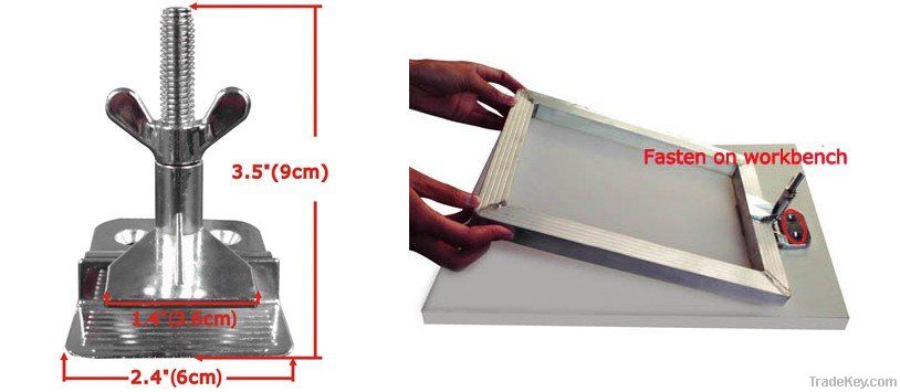 2 Simple SS Hinge Clamps Tool For Silk Screen Printing