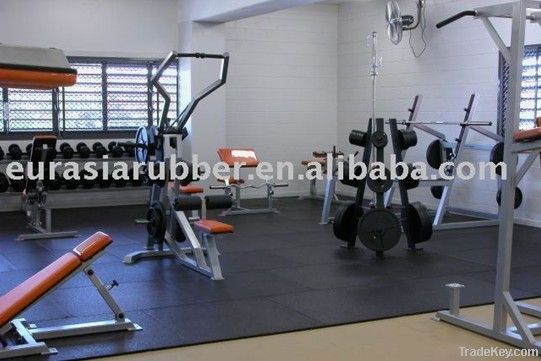 gym and fitness center rubber flooring tile