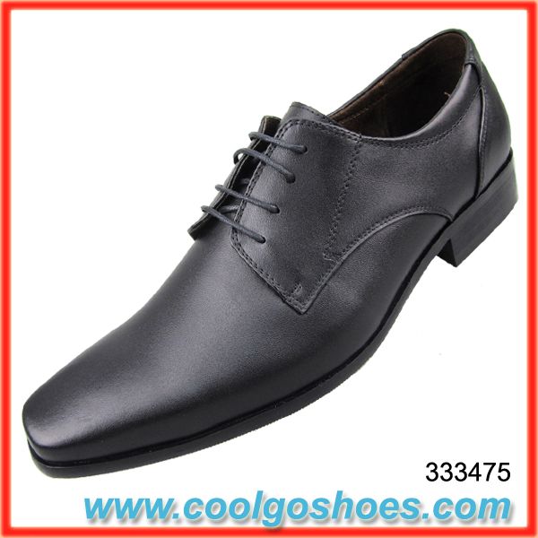 China factory handsome black dress shoes for office men