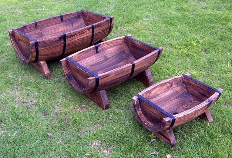 Garden planters/flower pot/planters/wooden garden barrels