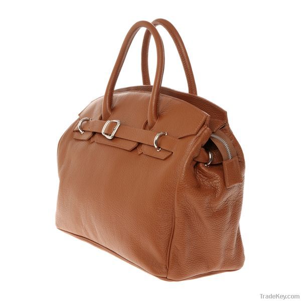 Soft Leather Tote Bag (Bordeaux)