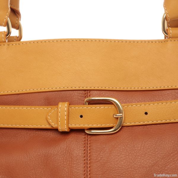 Satchel Nappa Beige Leather Handbags