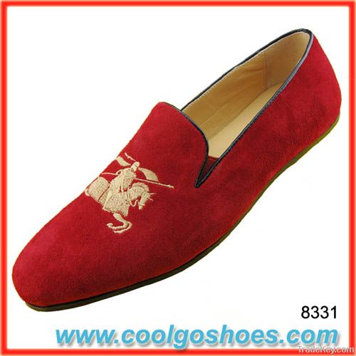 sharp leopard print men velvet slippers supplier from china