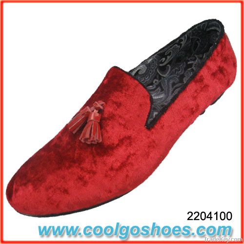 newest design for men velvet slippers from china factory