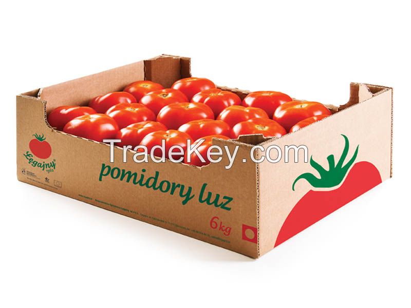 Big size tomato paper carton box/la tomate caja