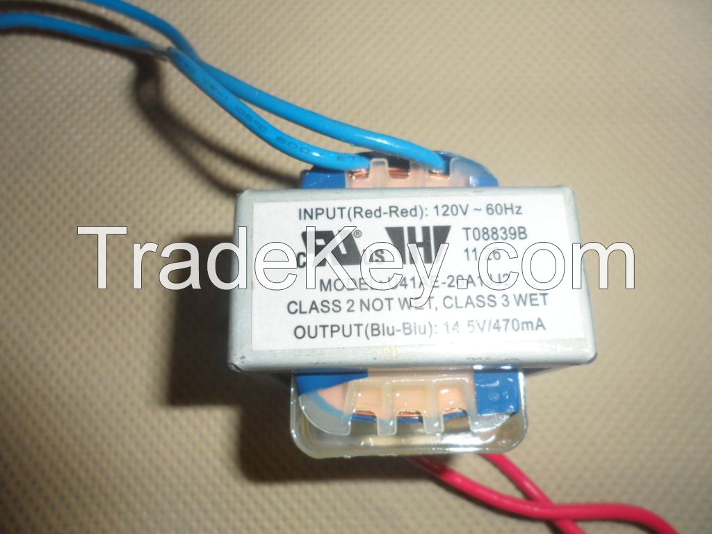 Power Transformers U41AE-20A1JJ2 120V to 14.5V