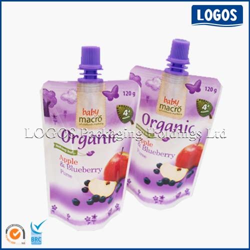 Juice Packaging Bottom Gusset Plastic Spout Pouch