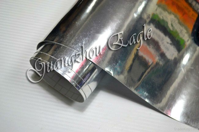 silver chrome auto film