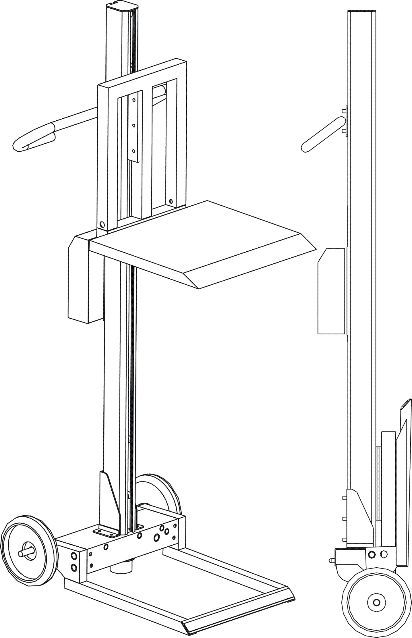 Foldable Lifting And Positioning Trolley