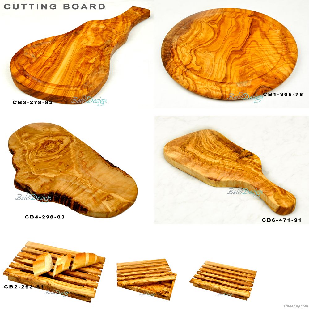 Handcrafted Olive Wood Cutting Boards From Grain of Olive Wood