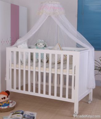 Happy Baby MC618 Pinewood White Baby Bed