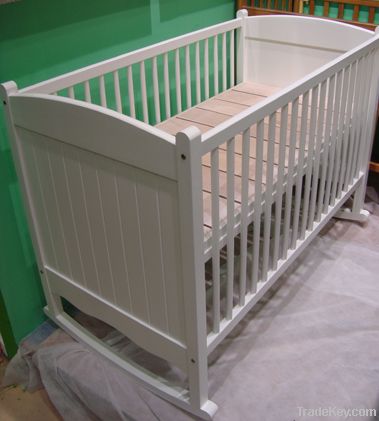 Happy Baby MC620 Pinewood Baby White Cradle