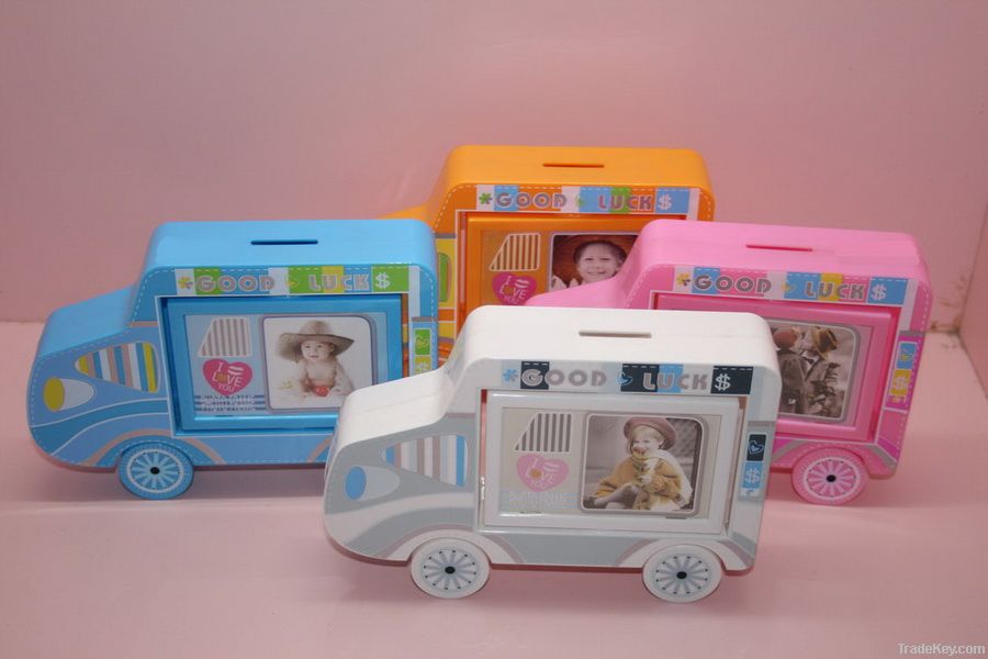 Carton car shped promotional money box