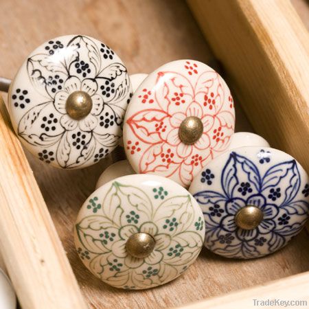 Handpainted Ceramic Knobs