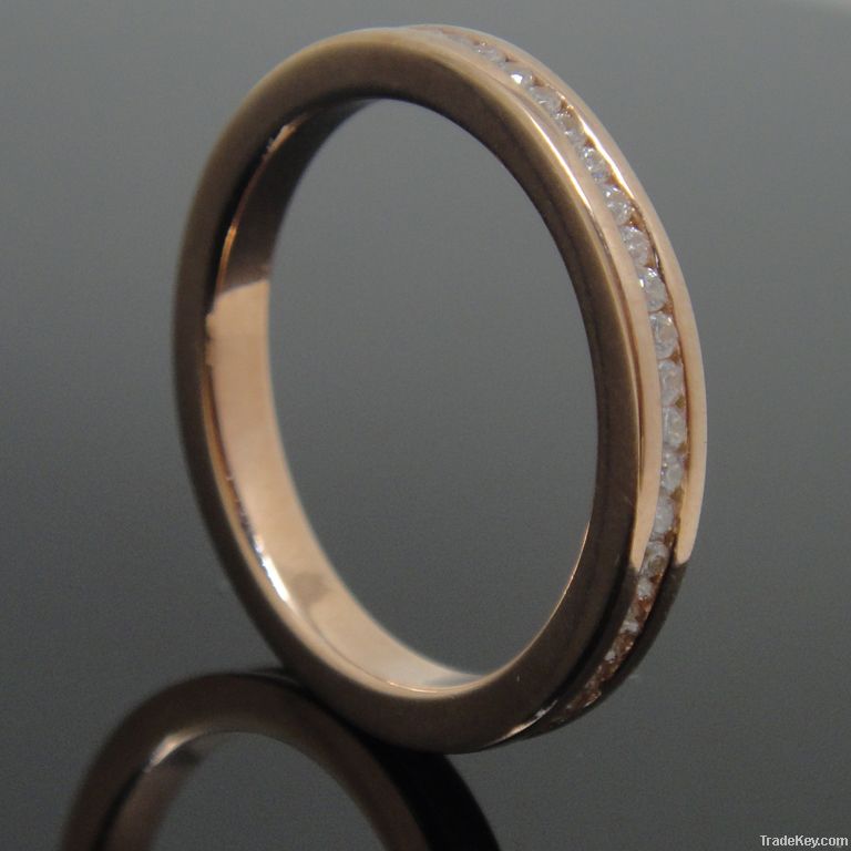 925 Sterling Silver Ring Plated with 18K Rose Gold