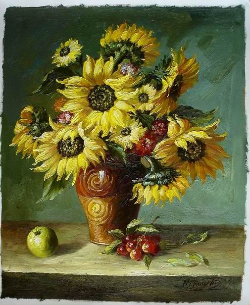 Flower oil painting