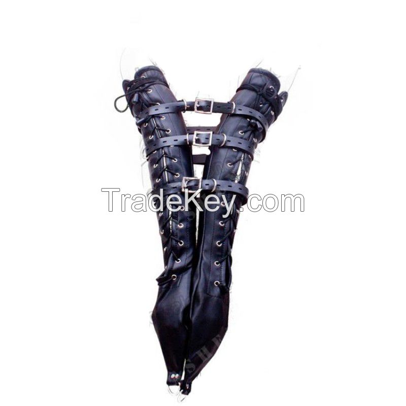 Sexy Leather Bondage Armbinder With Belts