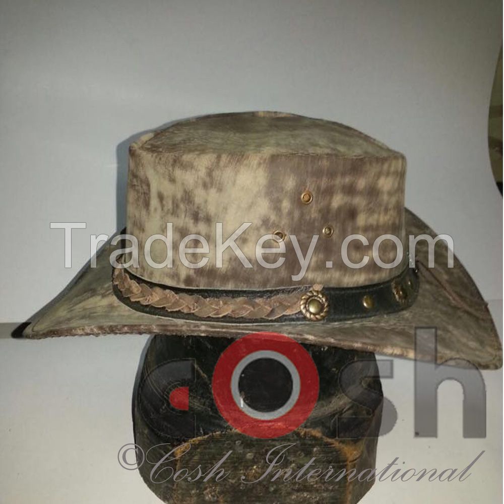 Two Shaded Leather Hats