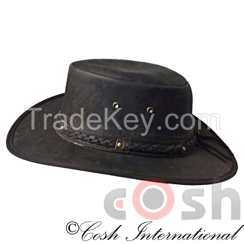 Black Leather Hats Manufacturer And Supplier From Pakistan