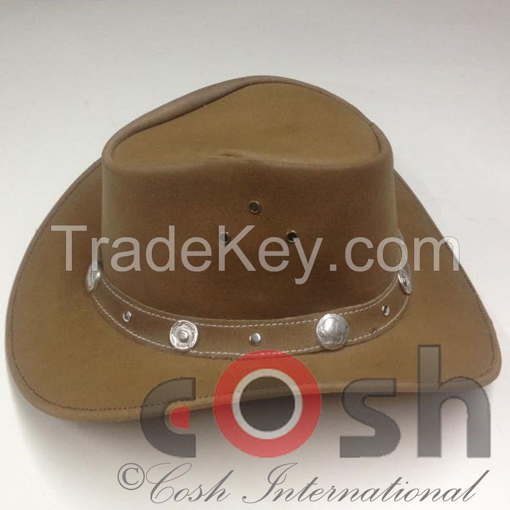 Steam Punk Brown Leather Hats Manufacturer