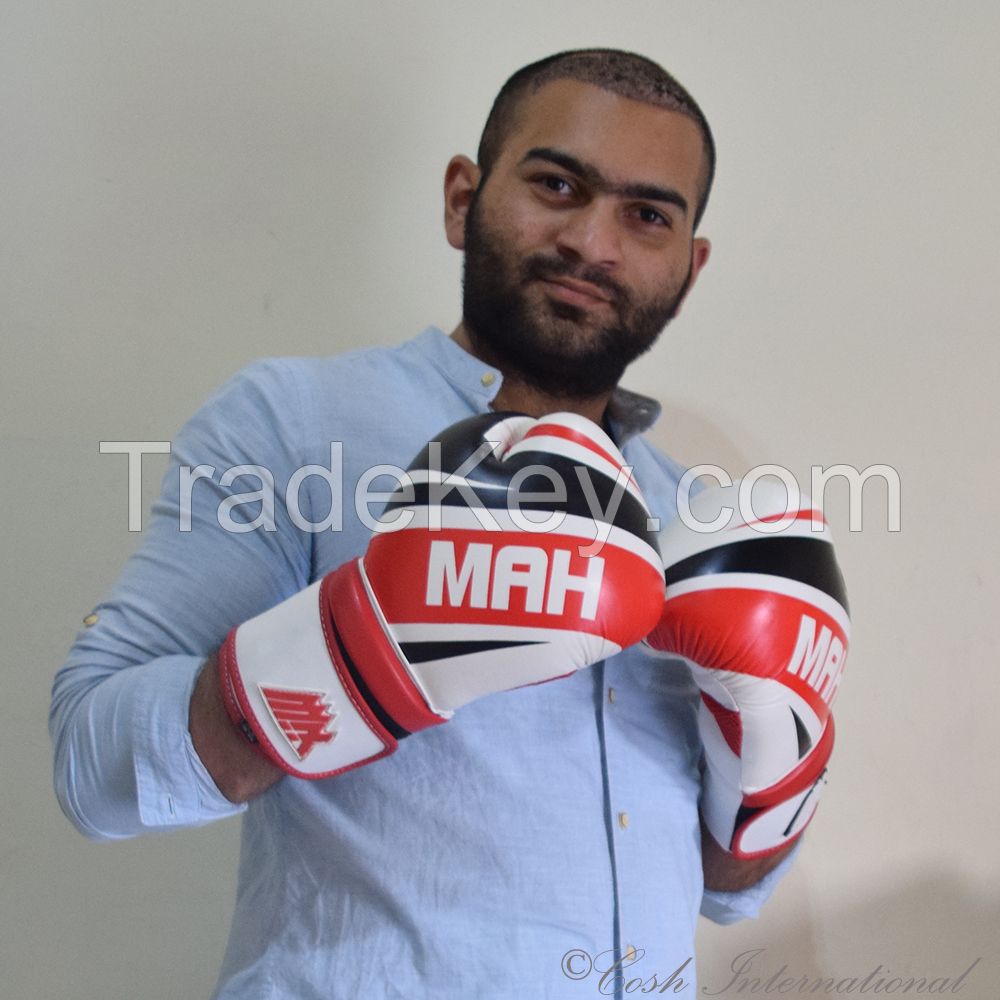 Real Leather Printed Boxing Gloves Supplier