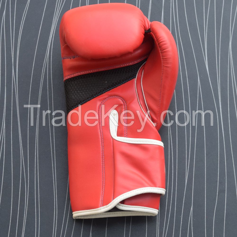 Real Leather Red Boxing Gloves Supplier