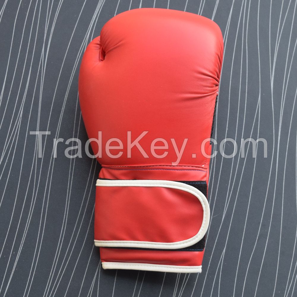 Real Leather Red Boxing Gloves Supplier