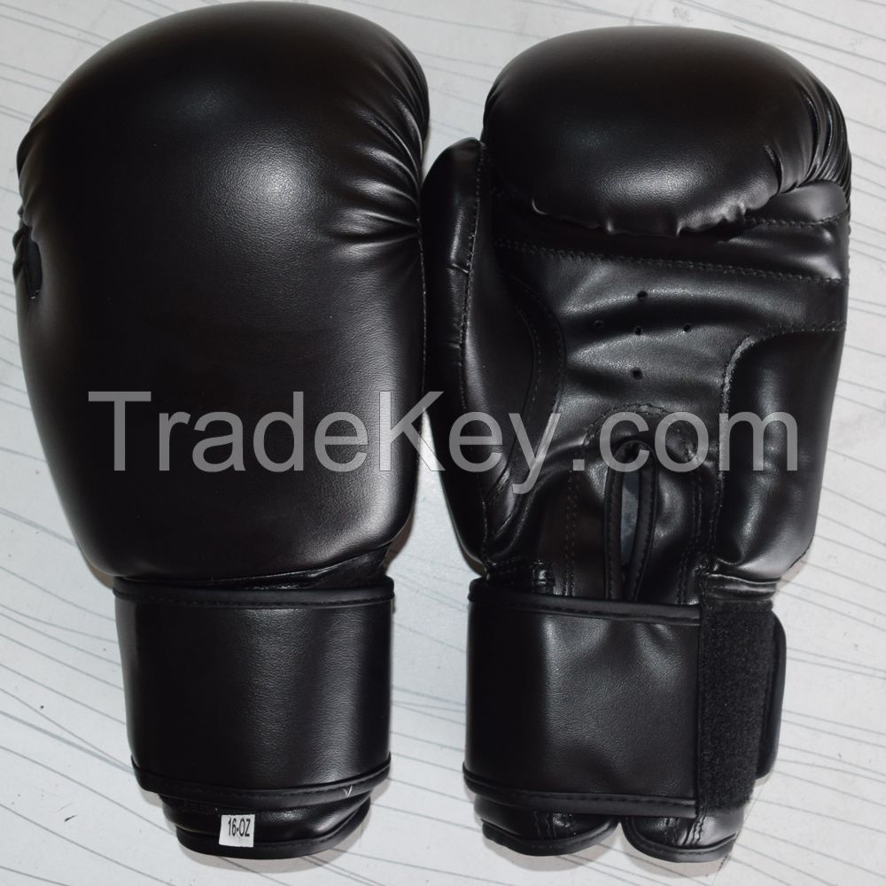 Real Black Leather Boxing Gloves Supplier