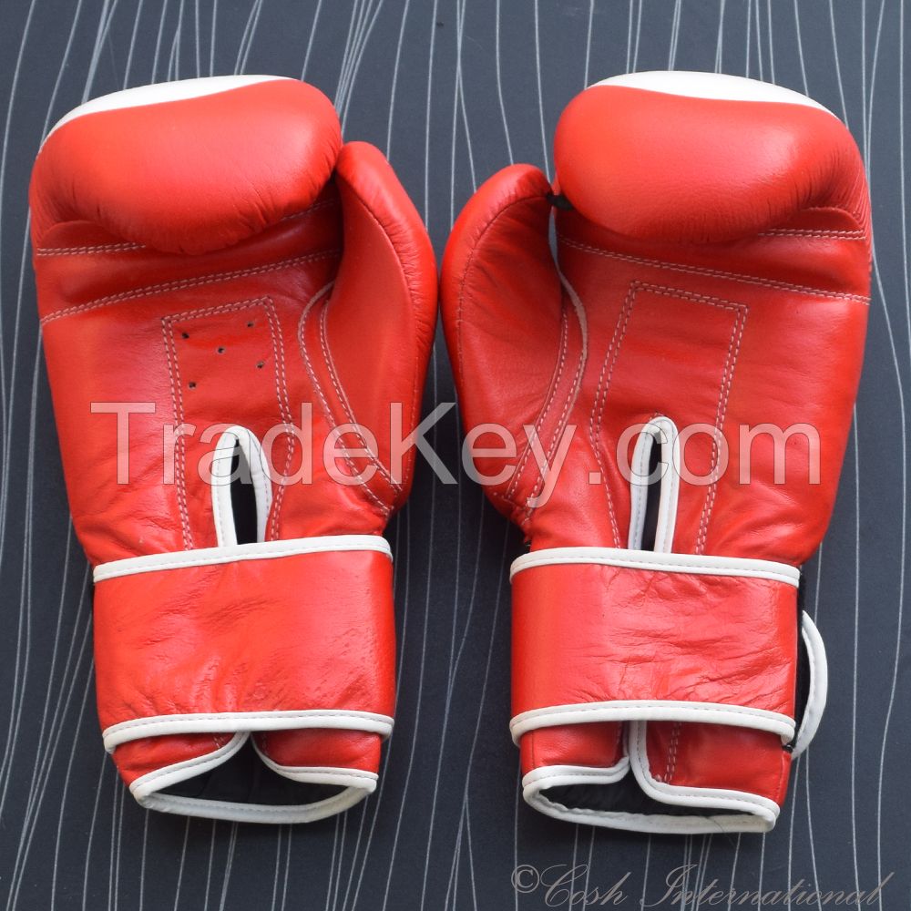 Real Red Leather Boxing Gloves Supplier