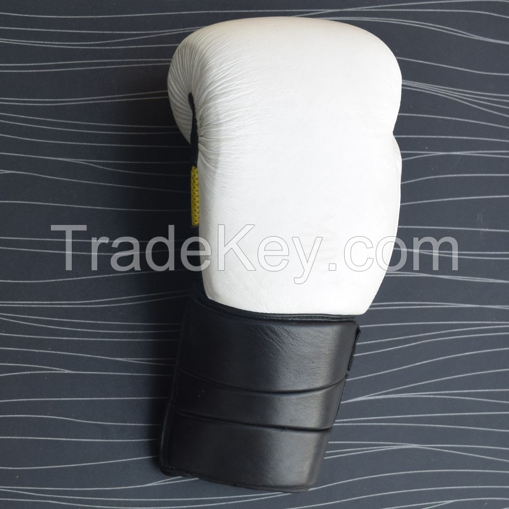 Real Leather White Boxing Gloves Supplier