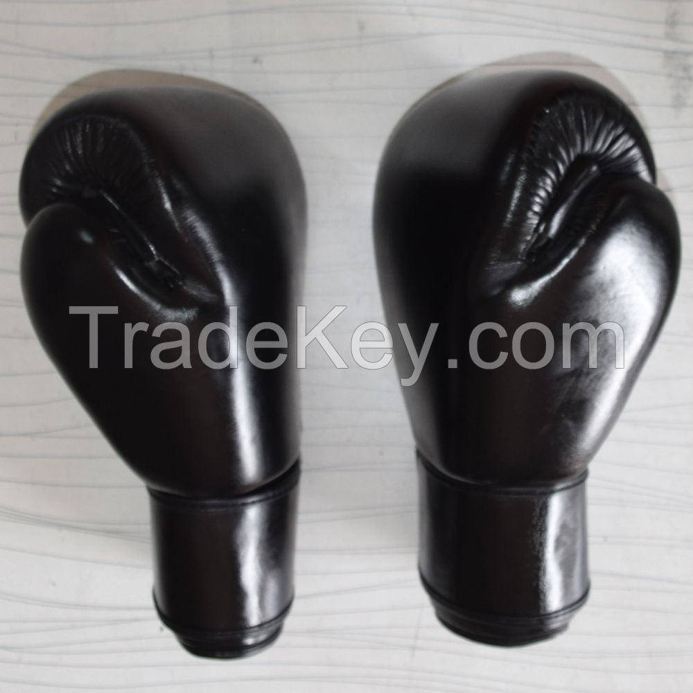 Real Black Leather Boxing Gloves Supplier