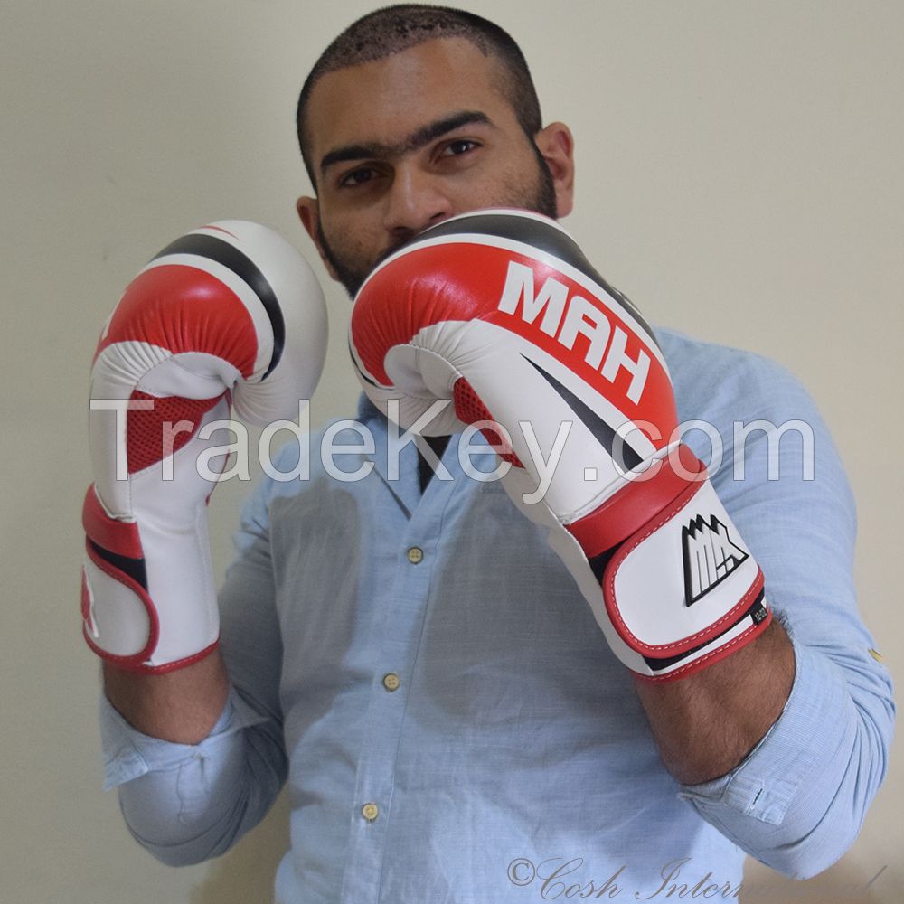 Real Leather Printed Boxing Gloves Supplier