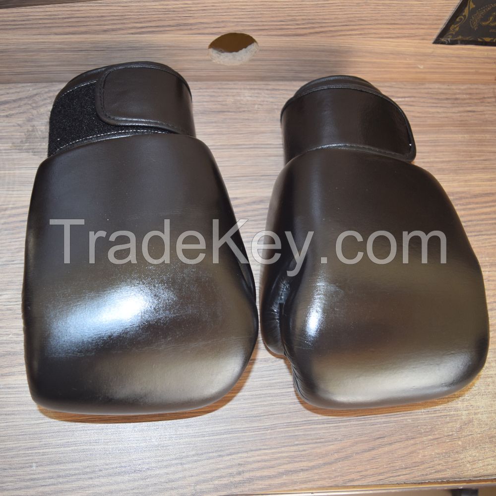 Real Black Leather Boxing Gloves Supplier