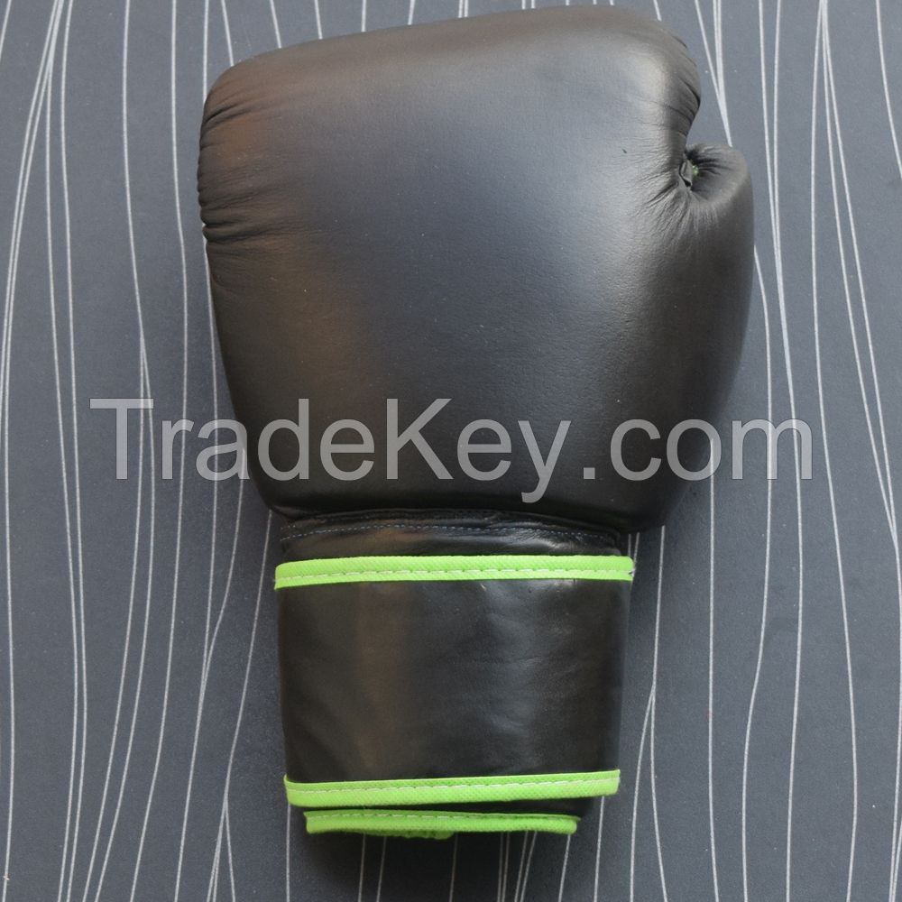 Real Black Leather Boxing Gloves Supplier