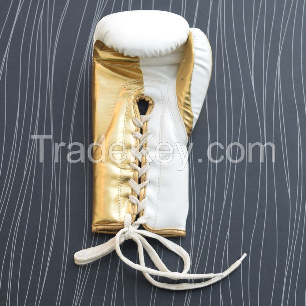 Real Leather White Boxing Gloves Supplier