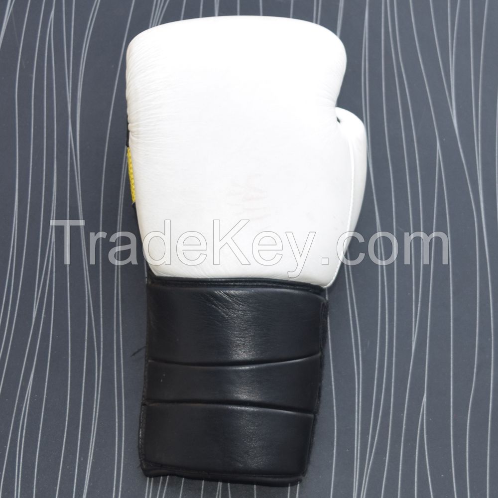 Real Leather White Boxing Gloves Supplier