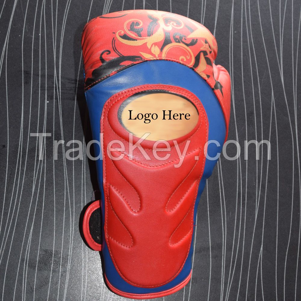 Real Leather printed Boxing Gloves Supplier